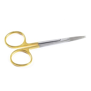 Vente flash - Ciseaux à iris professionnels SURGIMPEX en acier inoxydable, manche doré, ciseaux chirurgicaux médicaux de haute qualité, certifiés CE - Product Image 3