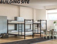 Lit superposé en métal turc sans taxes, extensible avec rangement, design classique de luxe, idéal pour les écoles du Royaume-Uni et les appartements – Mobilier de maison