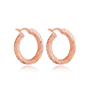 Pendientes de aro Curled de 29 mm para mujer, joyería de plata de ley 925 para mujer, aretes de moda, joyería - Product Image 3