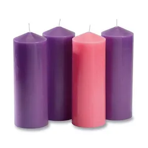 China factory cheap price Christmas Pillar Advent Candles for and Wreath Candle Bougie