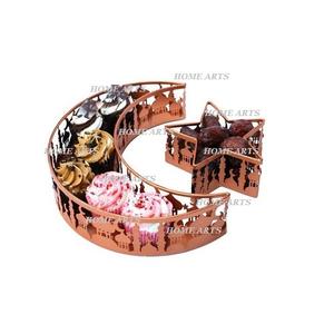 Bandeja de servicio de chocolates de metal con la bandeja de Aperitivos en forma de Luna y estrella de la más alta calidad con trabajo islámico a granel - Product Image 6