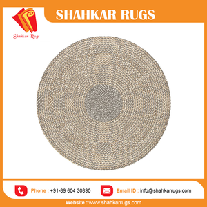 Alfombra de lana de yute trenzada gris moderna pila de felpa para baños habitaciones de hotel calidad de exportación del fabricante a granel competitivo - Product Image 3