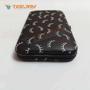 Funda magnética negra con estampado de pestañas, con opción de 3 y 6 pinzas, logotipo personalizado, color negro, novedad, envío rápido, paypal - Product Image 2