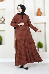 Shabby Chic Modeste Mode Abaya Tunique Hijab Robe Lycra Matériel Turc Style Ethnique pour Adultes - Product Image 5