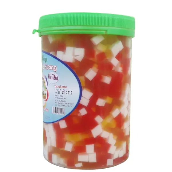 Dừa Jelly/ Rainbow Nata De Coco- Hot Topping Cho Đồ Uống Và Kem 99 Gold Data