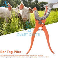 Pince à poinçonner les étiquettes auriculaires en alliage d'aluminium de haute qualité pour l'identification des porcs, bovins, chèvres et moutons – Outil vétérinaire pour le bétail
