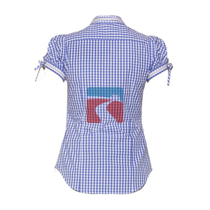 Mens Traditional Bavarian Trachten Checked Shirt Cotton Plaid Long Sleeve Oktoberfest Shirt - Product Image 2