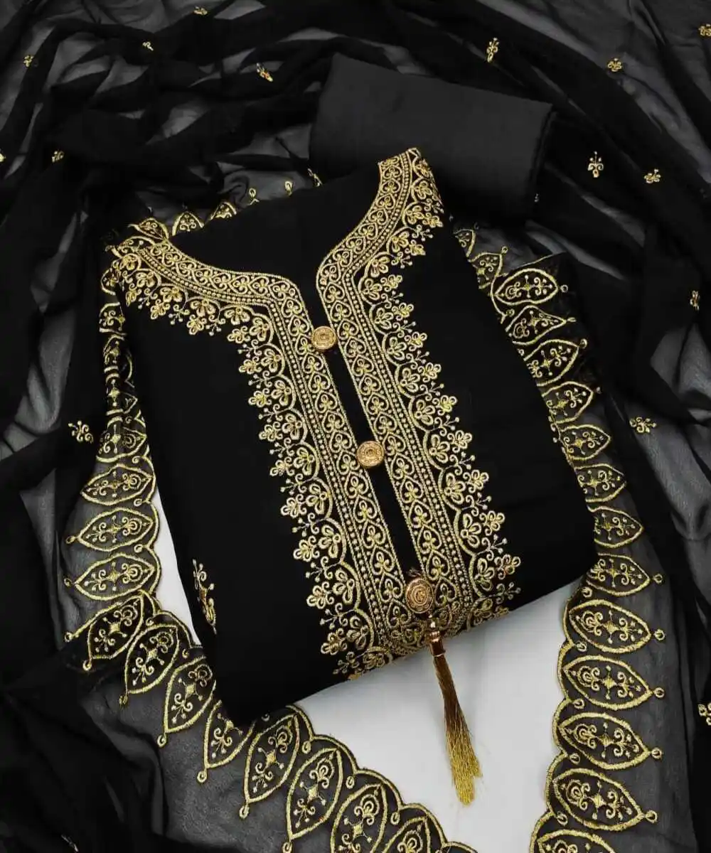 नवीनतम पाकिस्तानी पहनने के लिए नए डिजाइनर तीन टुकड़ा सलवार कमीज के साथ सूट मलमल महिला रॉयल द्वारा निर्यात जातीय कपड़े
