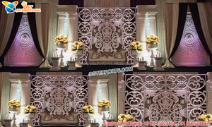 Décor de scène de mariage canadien de rêve, grand décor de scène de mariage traditionnel Rajwada, vente chaude, décor de scène de réception de mariage, États-Unis - Product Image 5