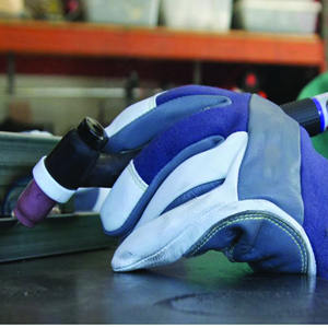 ถุงมือทำงานเชื่อมสั้นหนังวัวป้องกันความร้อนป้องกันการตัดป้องกันการกระแทกอุณหภูมิสูงปรับแต่งโลโก้ได้ - Product Image 5