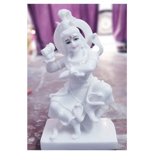 หินอ่อนสีขาวบริสุทธิ์ Mahadev ประติมากรรม - Product Image 1
