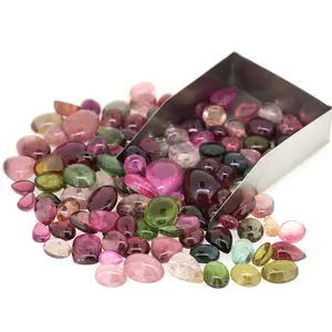 high quality multi tourmaline freeform cabochons loose gemstones lot wholesale bulk suppliers