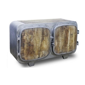 Mueble para TV de Metal Antiguo OWL EYE, Soporte para TV de Hierro Industrial para Espacios de Sala de Estar Atrevidos - Product Image 5