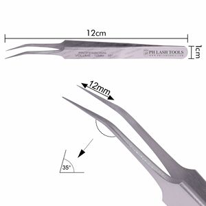แหนบต่อขนตาสเตนเลส12มม.,แหนบต่อขนตาสเตนเลสมืออาชีพฉลากส่วนตัว35องศา - Product Image 3