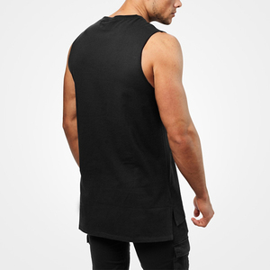 Camiseta sin Mangas para Hombre, Informal, Deportiva, de Verano, 100% Algodón, con Logotipo Personalizado, Precio al por Mayor, Color Sólido, Cuello Redondo - Product Image 3