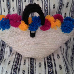 Panier artisanal du marché des agriculteurs, panier en paille - Product Image 1