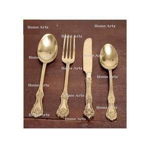 Juego de 6 cubiertos de latón de calidad premium con tamaño personalizado para uso en hoteles y restaurantes. - Product Image 5