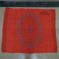 Pareos Largos de Verano LAXMANS, Mandala Redondo Multicolor, Estampado en Serigrafía sobre Rayón, Bufandas de Playa Indias con Diseños Únicos