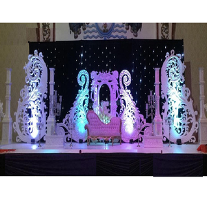 Conception de scène de mariage romantique glorieux Grand mariage Big Fat Réception Décoration de scène Dreamy Western Wedding Stage USA - Product Image 1