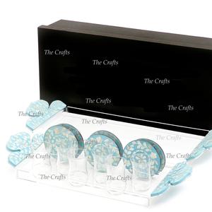 Ensemble de plateau de service en acrylique de conception classique avec ensemble de dessous de verre pour la maison hôtel et Restaurant décor de Table thé plateau à café - Product Image 3