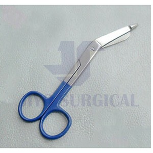 Ciseaux à pansements en acier inoxydable avec manche coloré thermolaqué – Coupe-sécurité médical pour premiers secours et usage hospitalier - Product Image 6