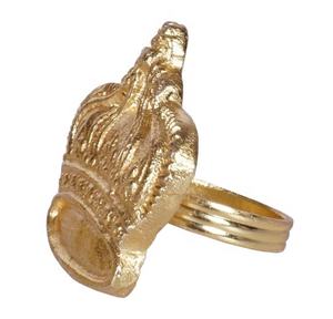 Rond de serviette de luxe en aluminium fait à la main porte-serviettes en métal pour la décoration de table de fête de mariage nouveau modèle stocké - Product Image 2