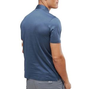 Camiseta deportiva informal para hombre, Polo con cuello de contraste en blanco 100% poliéster, camiseta de Golf, Polo Formal con logotipo personalizado, venta al por mayor - Product Image 2