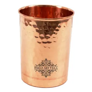 Solid Copper Water Drinking Glass Set Hammered Design Copper Glass Dining Tableware Item Best Selling Glass Set