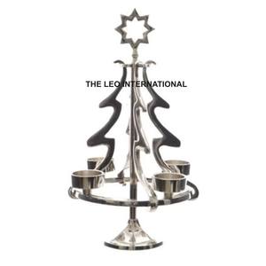 Silver Plated Metal Christmas <b>Tea</b> <b>Light</b> <b>Candle</b> Holder Eye-Catching Festival Decoration for Home Lighting Usage - Product Image 6