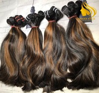 Rambut Bundel Warna-warni Skin Weft 100% Virgin Natural Mewah Rambut Asli Vietnam Harga Grosir untuk Semua Pelanggan