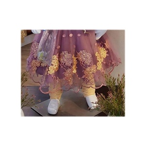 Vestido de fiesta para niña pequeña, sin mangas, hermoso diseño bordado de flores, 2020 - Product Image 5