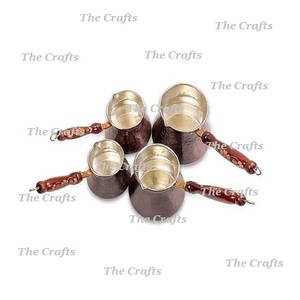 กาน้ำชาทองแดงพร้อมหูจับไม้ คุณภาพเยี่ยม มีหลายขนาด ใช้ชงชาและกาแฟ ขายดีที่สุด - Product Image 3