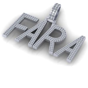 Collar Hip Hop con Nombre Personalizado en Letra Cursiva, con Diamantes Cultivados en Laboratorio y Oro Sólido de 10K, Colgante Brillante, Ideas de Regalo para Hombres y Mujeres - Product Image 1