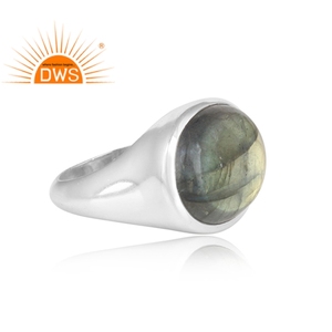 Fire <b>Labradorite</b> Cabochon Gemstone Jewelry Wholesaler <b>Ring</b> 925 Fine Silver Women's <b>Ring</b> Jewelry Supplier - Product Image 3