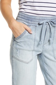 OEM-ropa de calle vaquera para mujer, prendas de vestir, pantalones de chándal ajustados - Product Image 4