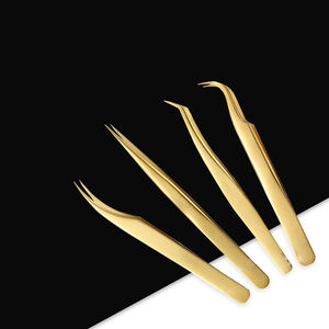 Pinzas profesionales de alta calidad para extensiones de pestañas, de acero inoxidable, con logo privado, instrumentos de manicura - Product Image 3