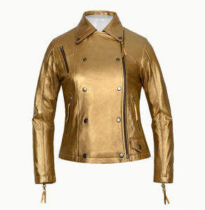 Chaqueta Casual de piel de cordero Unisex, chaqueta de moda de lujo en todos los colores, nuevo diseño clásico dorado, 2021 - Product Image 1