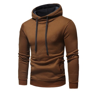 Top Selling Outdoor Comfortable Breathable Plain Hooded Pullover Satin <b>Lined</b> <b>Hoodie</b> With Drawstring Hood For <b>Men</b> - Product Image 3