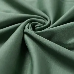 Merserize pamuklu kumaş 40S uzun elyaf % 100% penye pamuk çift yüzlü kumaş moda giysiler için