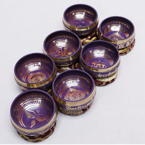 Nepal Handmade Chakra Large Sound Mallet Singing Bowl Tibetan Bowls Set for Meditation Healing - Product Image 2