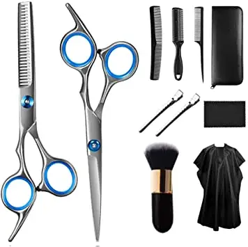 Scissors Barber 6 Inch Hair Cutting Scissors Thinning Shears Kit Stainless Steel Barber Scissors Set For