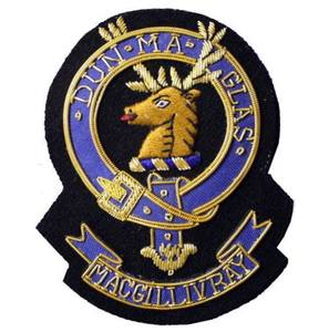 MAGGILLIVRAY Blazer personnalisé fait à la main insigne écusson de clan écusson tissu brodé insigne à coudre paillettes drapeau motif insignes - Product Image 1