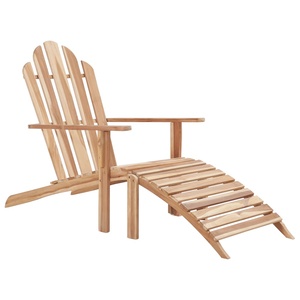 Chaise de jardin en teck Adirondack moderne en bois massif durable pour usage extérieur, cour et parc, mobilier d'extérieur - Product Image 5