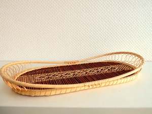 Plateau à dessert tissé au design antique exclusif perlé meilleur plateau de service alimentaire table à manger design tendance - Product Image 2