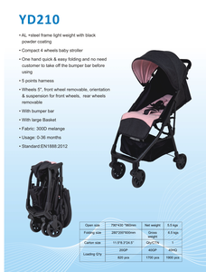 Poussette pour bébé de voyage en ville, légère, portable, élégante, avec cadre durable, de haute qualité, toutes les fonctionnalités, vente en gros - Product Image 2