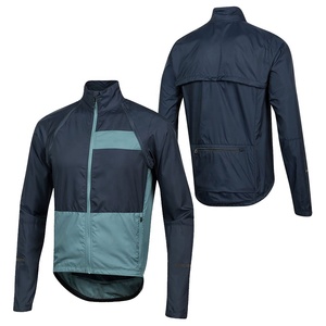 Men's Black <b>Stand</b> Collar Zipper Reversible Fleece <b>Cycling</b> Jacket Waterproof Windproof Breathable Quick Dry Anti-Bacterial - Product Image 3