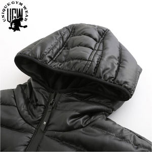 UNIQUE GYM WEAR Veste matelassée slim pour homme, coupe ajustée, hiver, imperméable, respirante, écologique, séchage rapide, coupe-vent, fermeture éclair - Product Image 2