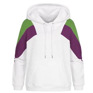 Sudaderas con capucha para hombre, jersey de retazos, sudaderas de lana de algodón con bloque de color, Tops informales con cordón y bolsillo Kanga - Product Image 6