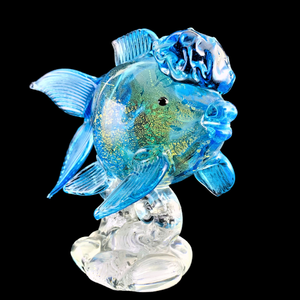 Sculpture de poisson rouge en verre soufflé à la main, art populaire, couleur personnalisée, décorations pour la maison et le jardin, cadeaux promotionnels - Product Image 2