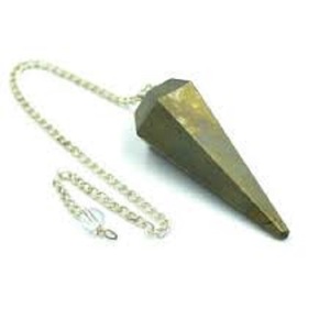 Pendule Chakra en pierres précieuses Pyrite de cristaux naturels, 1 pièce, pierre précieuse, pour la radiesthésie, la guérison, le Reiki, vente en gros - Product Image 6